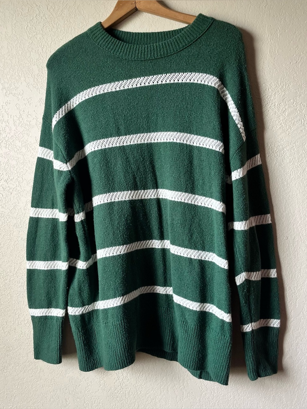 Aerie Green Oversized striped Sweater
